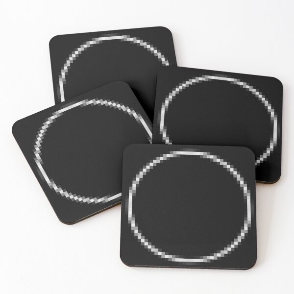 Item preview, Pixelated White Circle designed and sold by Dator-Abstracts.