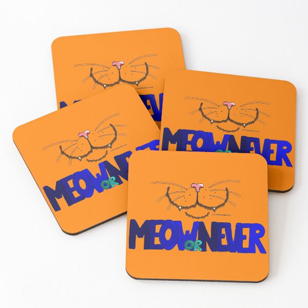 Artikel-Vorschau von Meow or Never & Nosy Cat auf Orange, designt und verkauft von Schrödingers Box.