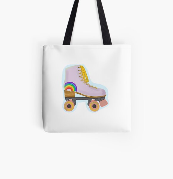 Colorful Roller Skates and Star Shapes Fun Pattern Tote Bag