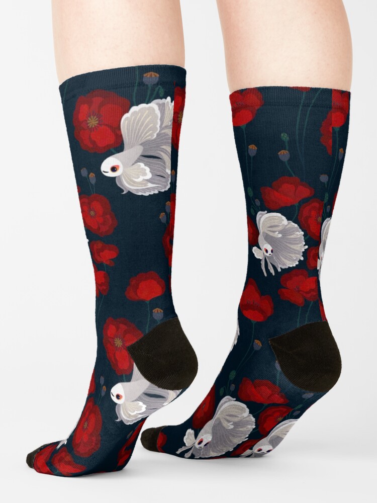 Alternate view of Bettas and Poppies Socks