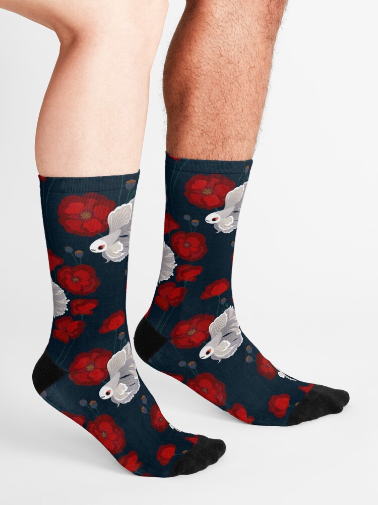 Alternate view of Bettas and Poppies Socks