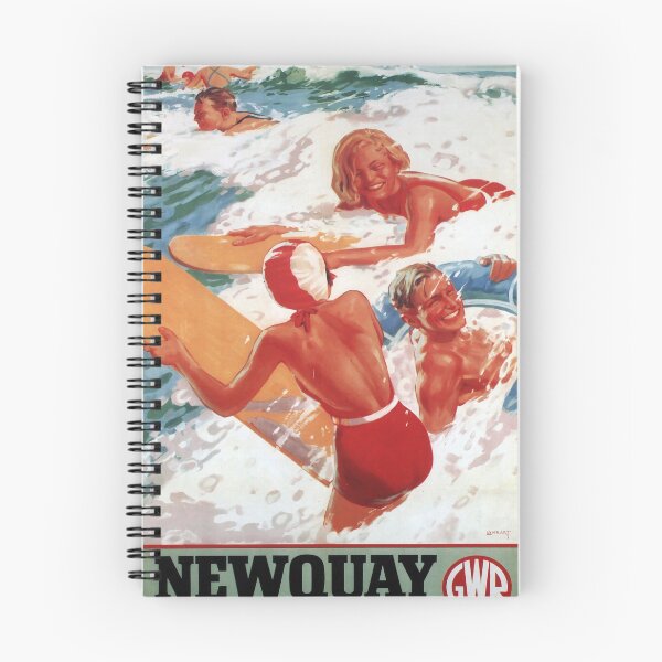Item preview, Newquay vintage travel poster designed and sold by stickart-marek.