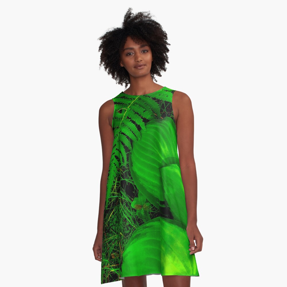 Hostas, Ferns and Moss OH MY! A-Line Dress