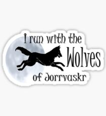 Running with the Wolves (with moon) Sticker