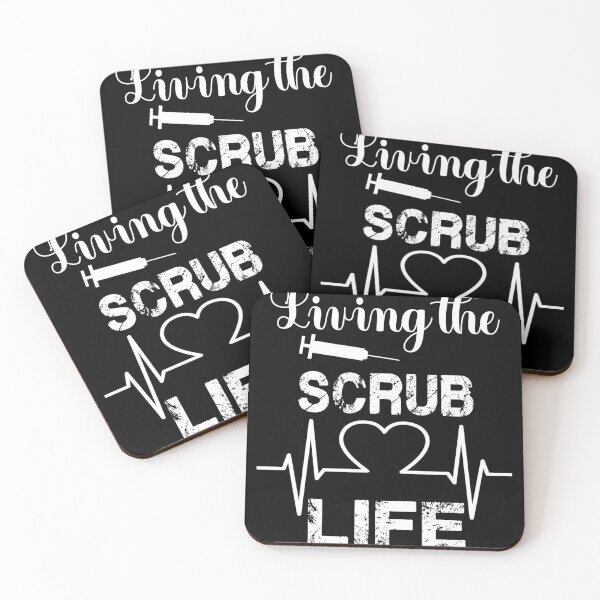 Item preview, Living the scrub life - funny saying for doctors designed and sold by Lenny Stahl.