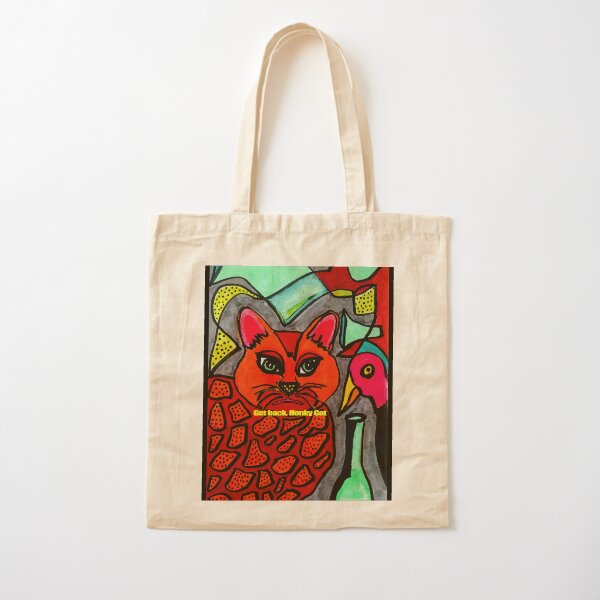 Get Back Honky Cat and Bird Cotton Tote Bag