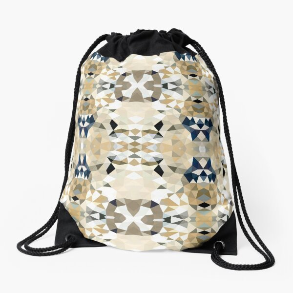 Neutral Tribal Drawstring Bag