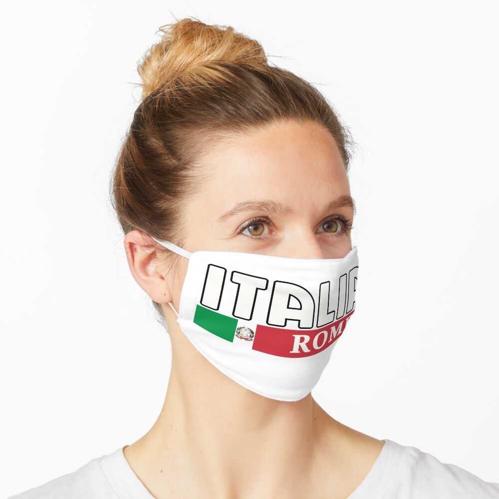 Italia City Or Rome Italian Language Design Mask By Merchhost Redbubble - italian flag pin roblox