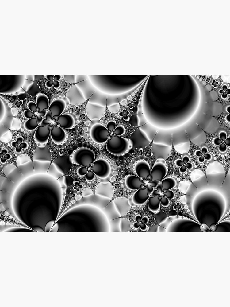 Black and White Flower Pattern by RootSquare