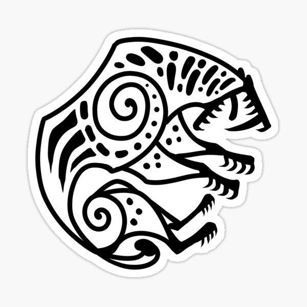 Item preview, Smilodon Glyph Black designed and sold by PaleoPanthera.