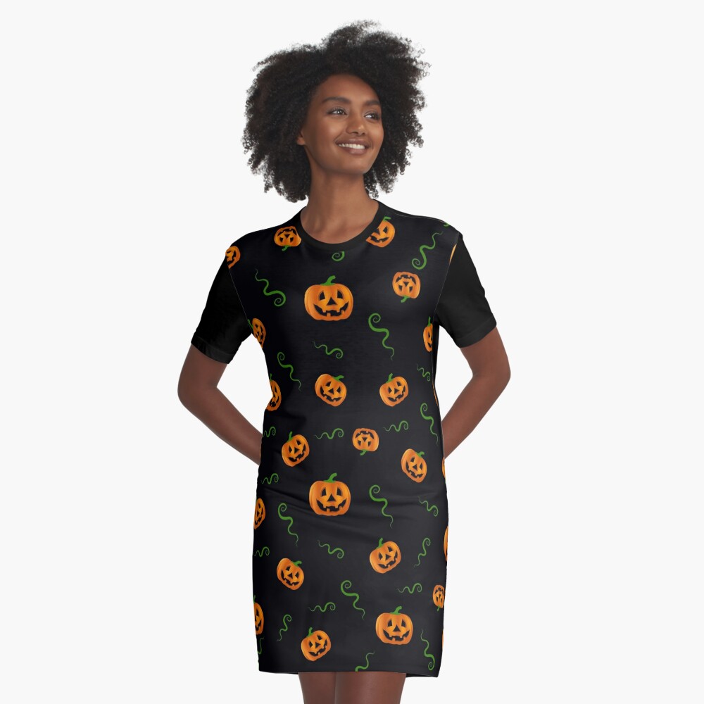 Pumpkin extravaganza Graphic T-Shirt Dress