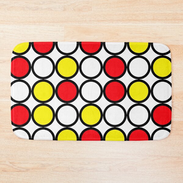 Item preview, Abstract circle pattern grid with red and yellow colours - illustration designed and sold by Graphics By Craig.