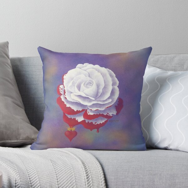 Painted Rose - Square Image Throw Pillow