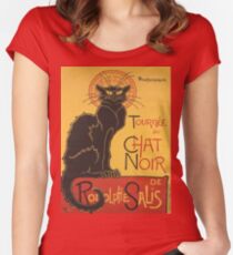 Soon, the Black Cat Tour by Rodolphe Salis Women's Fitted Scoop T-Shirt