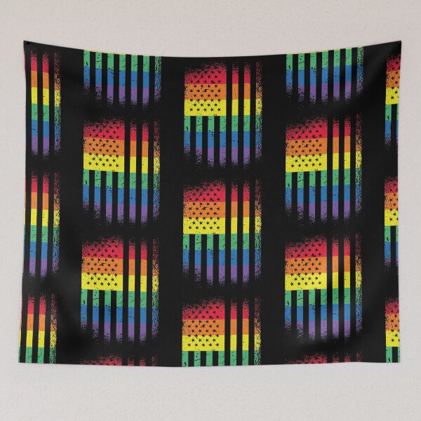 Item preview, Pride Rainbow USA LGBTQ Flag designed and sold by C0njur0r.