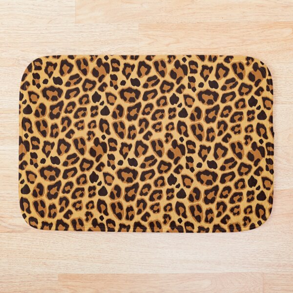 Leopard Pattern Big Cat Animal Print Bath Mat