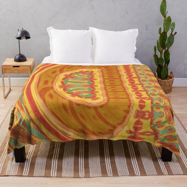 Artikelvorschau,  "Indian Summer" Gelbe, Orange und Grün Geometric / Lyrical Abstract Art Galaxy - Jenny Meehan entworfen und verkauft von Jenny Meehan Art Prints and Patterns  .