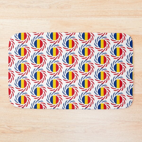 Item preview, Romanian American Multinational Patriot Flag Series designed and sold by Carbon-Fibre Media.