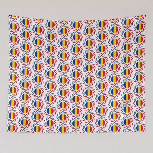 Item preview, Romanian American Multinational Patriot Flag Series designed and sold by Carbon-Fibre Media.