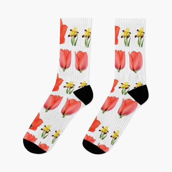 Item preview, Bearded iris and red tulip designed and sold by Chris Burrows.