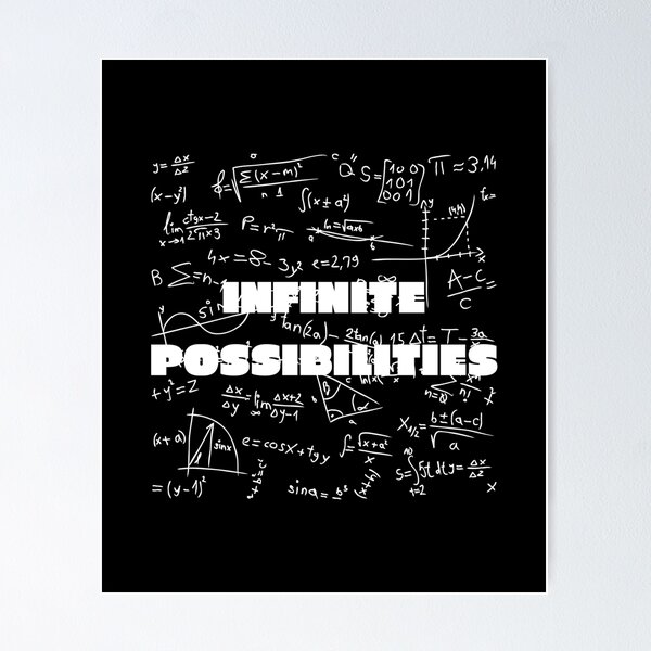 Infinite Possibilities Motivational Typography Quote | Poster