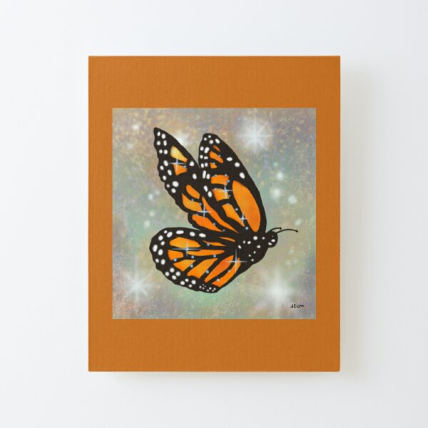 Glowing Butterfly Canvas Mounted Print
