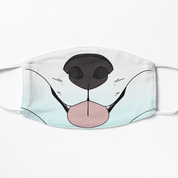 Arctic Fox Face Mask Flat Mask