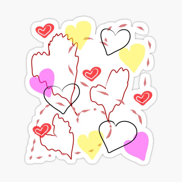 thin light air hearts fly, love, romance Sticker