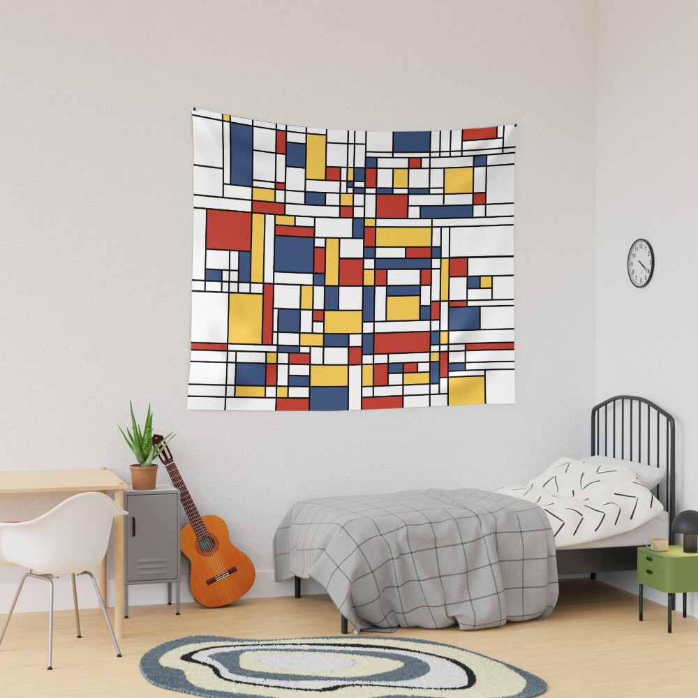 アート・デザイン・音楽 Mondrian Mondrian_Red_Wall_Art_Canvas_A