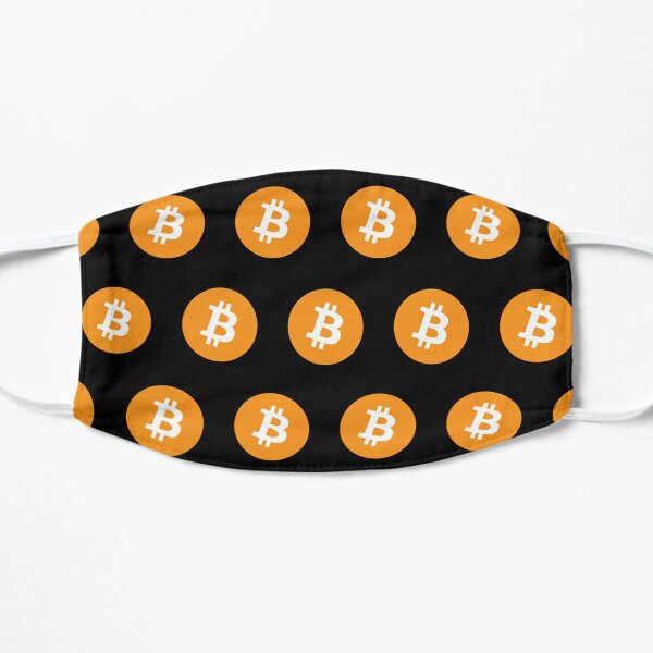 Bitcoin BTC Crypto Cryptocurrency Pattern Flat Mask