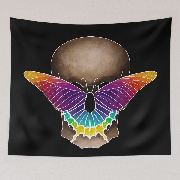 Item preview, Butterfly skull designed and sold by Bellumbee.