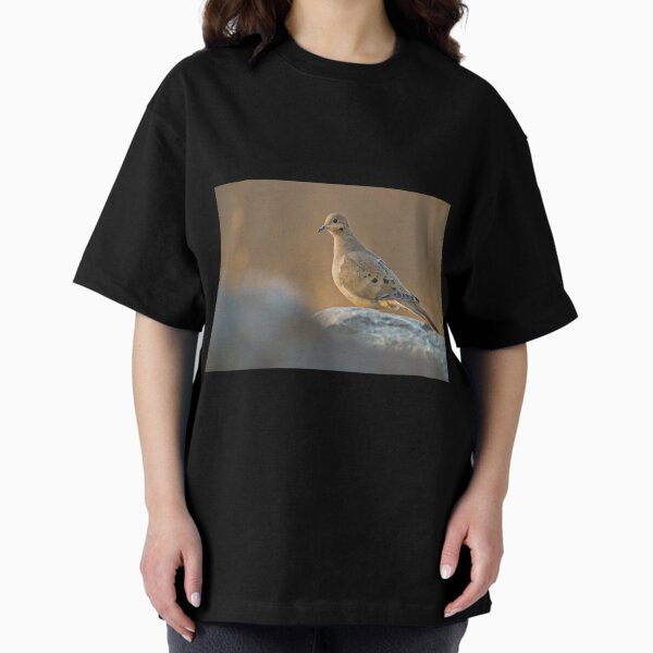 Mourning Dove On Rock Oversized T-Shirt