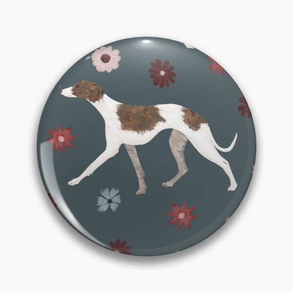 Item preview, Whippet and flowers designed and sold by lobitos.