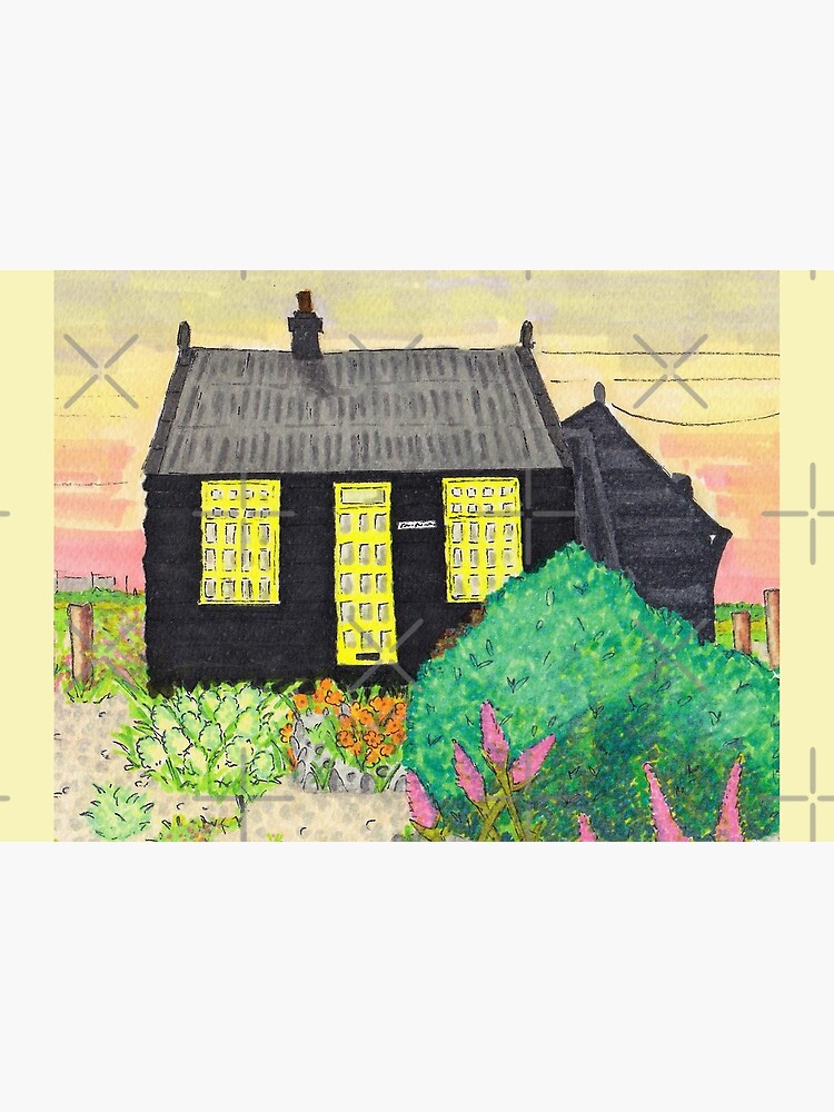 Derek Jarmans Prospect Cottage at Sunset - Dungeness, Kent. by JaneWrenArt