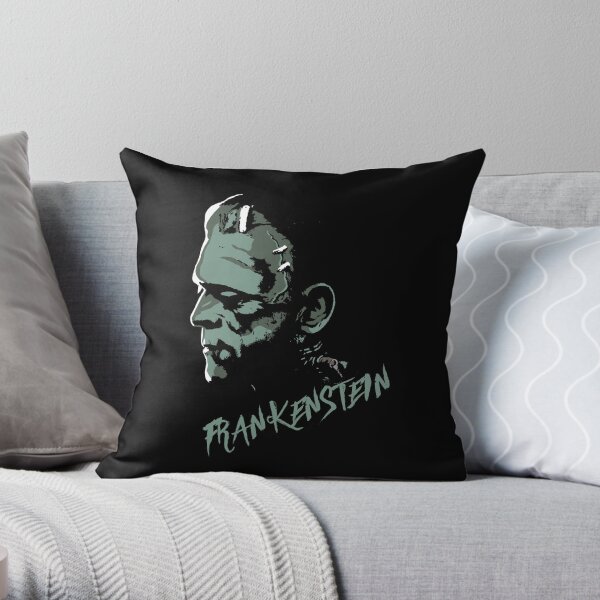 Frankenstein Head v2 Throw Pillow