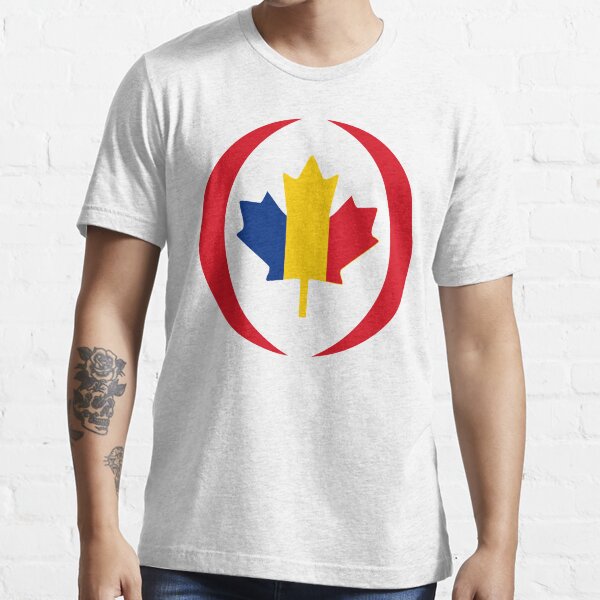 Romanian Canadian Multinational Patriot Flag Series Essential T-Shirt