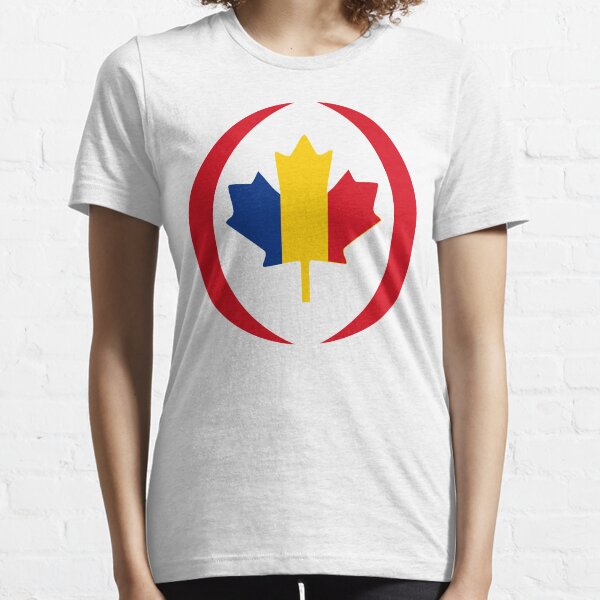 Romanian Canadian Multinational Patriot Flag Series Essential T-Shirt