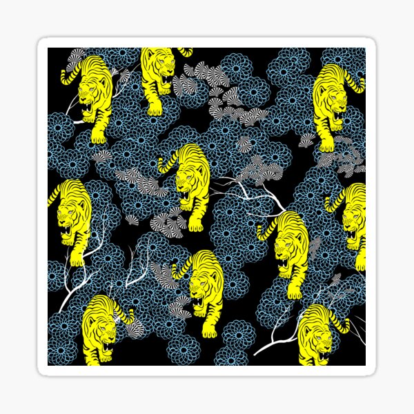 Tigers roaming the Jungle Sticker
