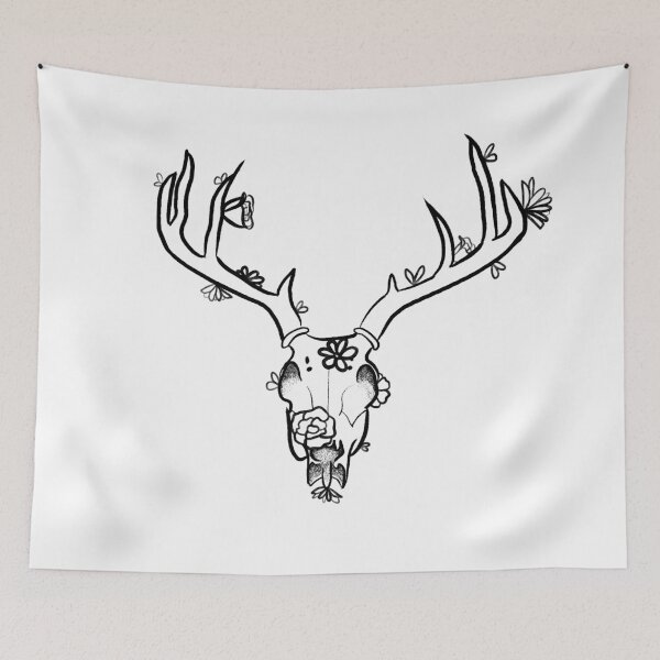 Item preview, Deer Skull Flowers designed and sold by appoova.