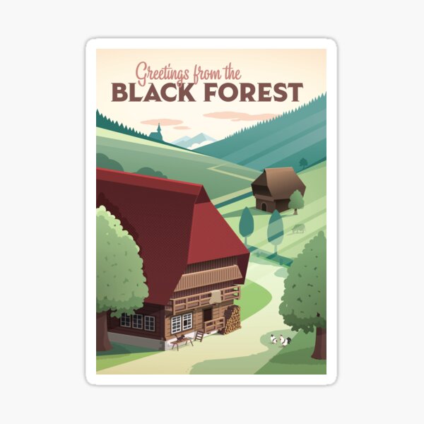 Black Forest poster Sticker