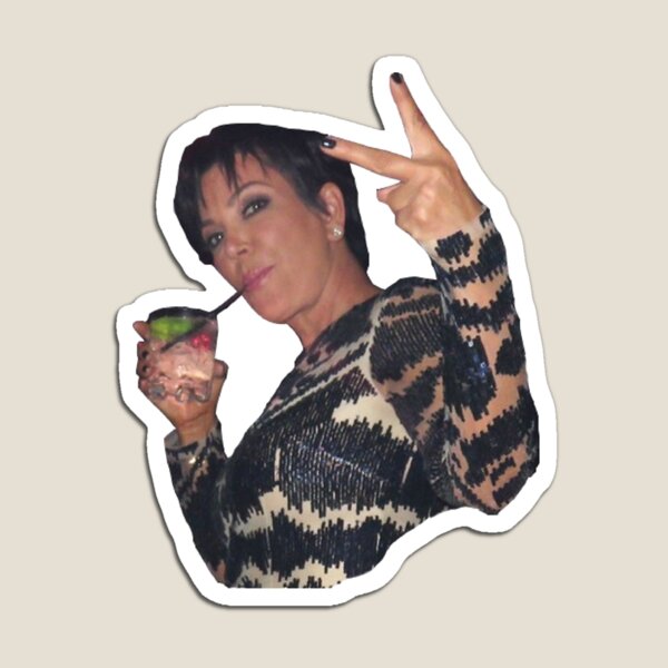 Aperçu de l'œuvre Kris Jenner Meme Drunk Peace Sign créée et vendue par ingridgrace.