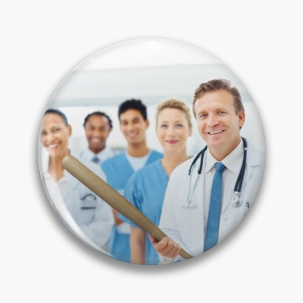 Item preview, Doctor with a baseball bat meme designed and sold by HangLooseDraft.