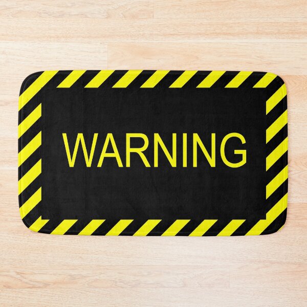 Item preview, Warning sign with Yellow stripes designed and sold by Graphics By Craig.