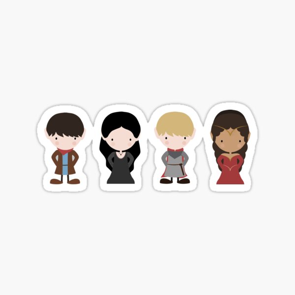 Merlin, Morgana, Arthur, Guinevere Sticker