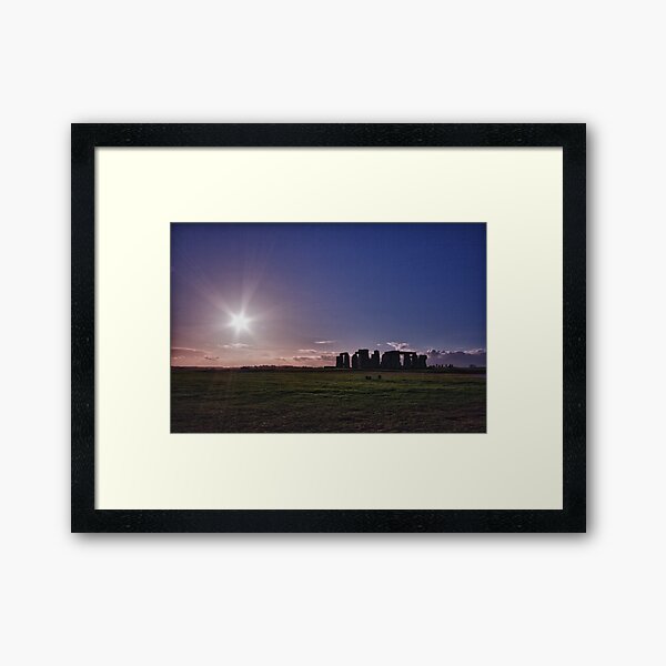 Sunset at Stonehenge Framed Art Print