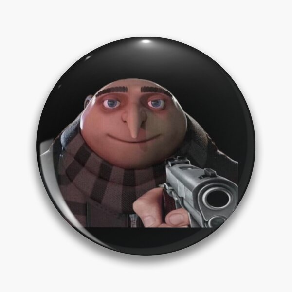 Gru pointing a gun Pin for Sale by HangLooseDraft