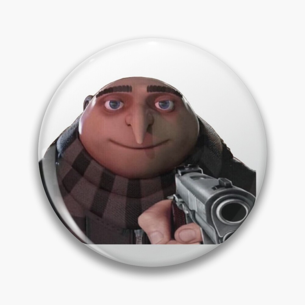 Gru pointing a gun Pin for Sale by HangLooseDraft