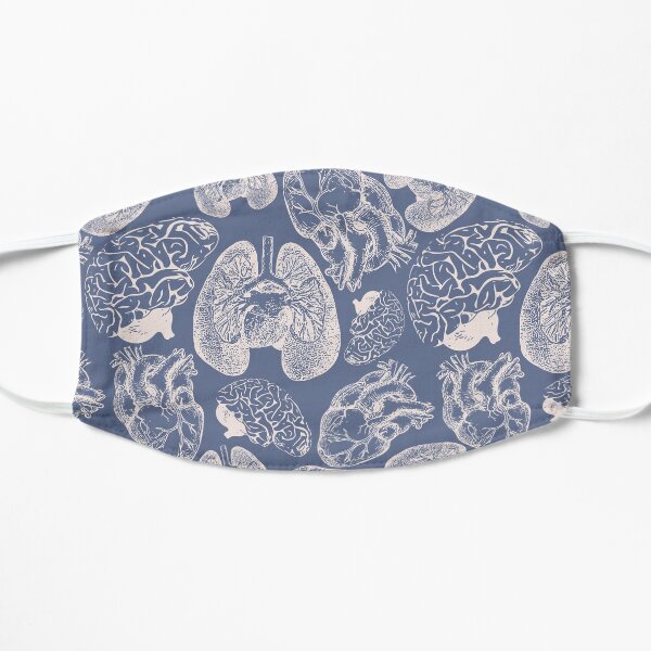 Anatomical Organs - White on Blue Mask