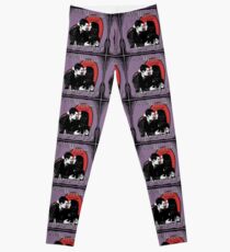 "Un Fou, Passionné, l'Amour Vrai!"- One Crazy, Passionate, True Love! (purple) Leggings