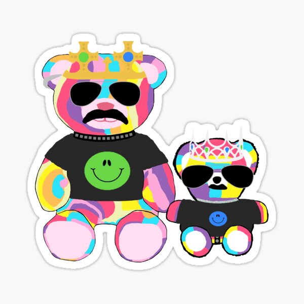 Rainbow Bear with shirts Sticker